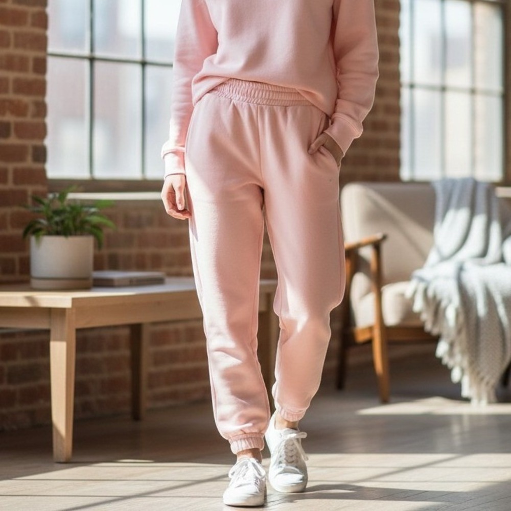 Comfrt Pastel Edit peach orange Jogger Sweatpants XL Fleece  softgirl cozy